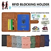 Anti-magnetic RFID colour changing PU map multifunctional passport holder ticket holder card holder